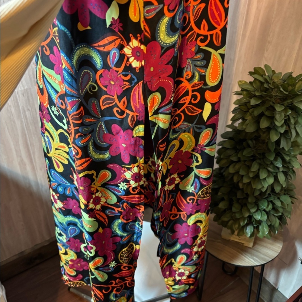 LuLaRoe Colorful Floral Long Vest Kimono - Picture 5 of 7